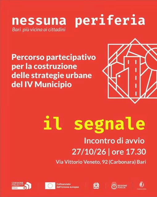 Locandina di Nessuna Periferia - Bari più vicina ai cittadini