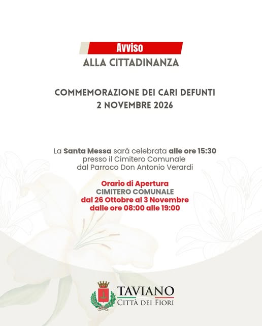Plakat von Commemorazione dei Cari Defunti