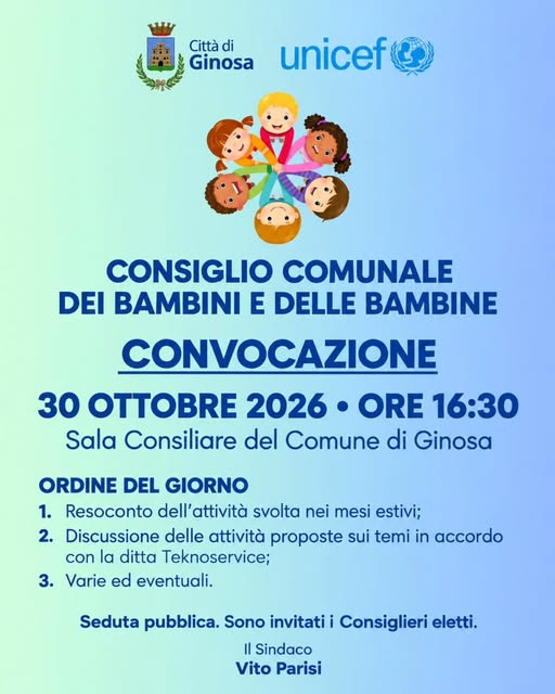Plakat von Consiglio Comunale dei Bambini e delle Bambine