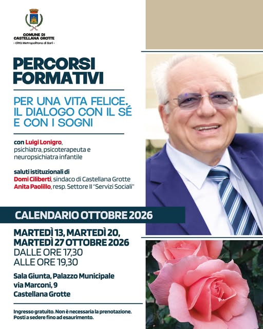 Locandina di Percorsi Formativi - Per una vita felice, il dialogo con il sé e con i sogni