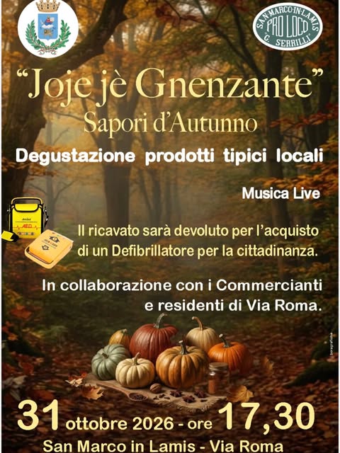 Locandina di Joje jè Gnenzante - Sapori d'Autunno