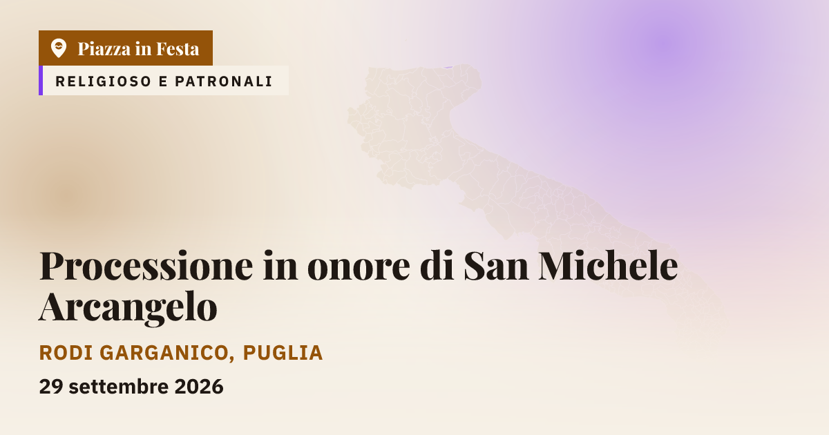 Processione in onore di San Michele Arcangelo
